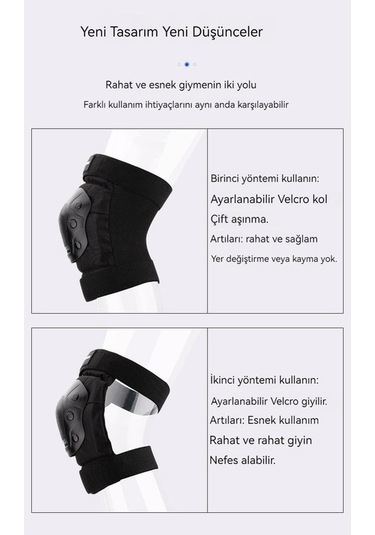 Dinosaurs Motosiklet Için Koruyucu Dizlik - Siyah01 Yeşil