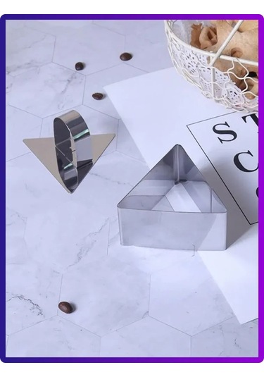 Teltree Stok Mutfak Onigiri Kalıbı, Paslanmaz Çelik Üçgen Form, Basma Kapağı İle Zaman Kazandıran Lezzet Oluşturucu Alet Gümüş