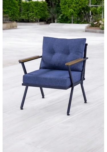 PiLocco Demonte Metal Tekli Bahçe Mobilyası Mavi 60 x 60 Mavi