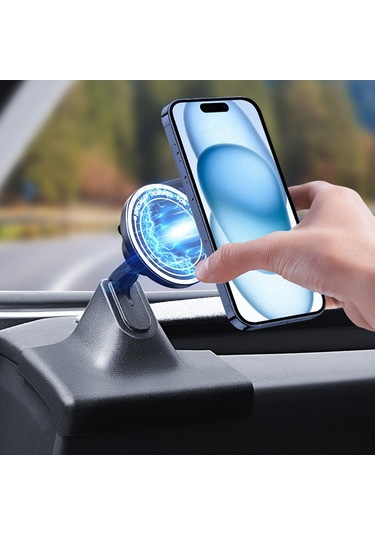 2024 Tesla Model 3 İçin Soldan Direksiyonlu Hava Çıkışlı Manyetik Araç Telefonu Tutucusu Pano Tabanı