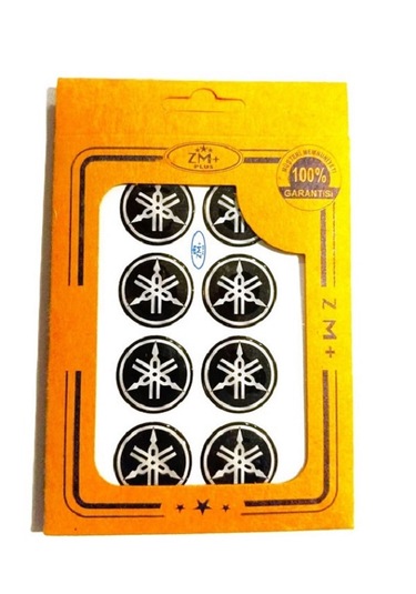 Yamaha Koruma Takozu Damla Etiket Sticker Ø28 Mm Siyah-beyaz