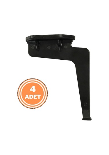 4 Adet Kaz Lüks Mobilya Koltuk Çekyat Ayağı Metal Siyah 17 Cm