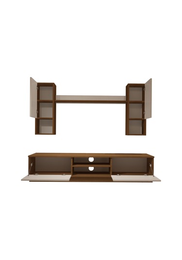 Decoraktiv Eko 5dab Slm Dvd Tv Ünitesi Tv Sehpası Ceviz - Beyaz