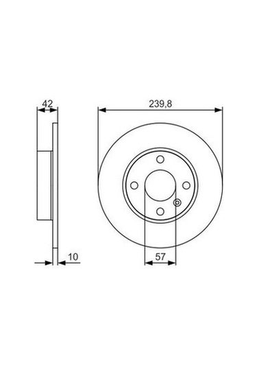 Opel Astra G 1.7dtı 2000-2004 Bosch Arka Disk 4 Bijon 240mm 2 Adet