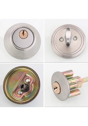 Kosona Stailnless Steel Gizlilik Kapı Kilidi, Bakır Kilideli Anahtar 3 Adet , 30-45mm Kalınlık, Yatak Odası/banyo