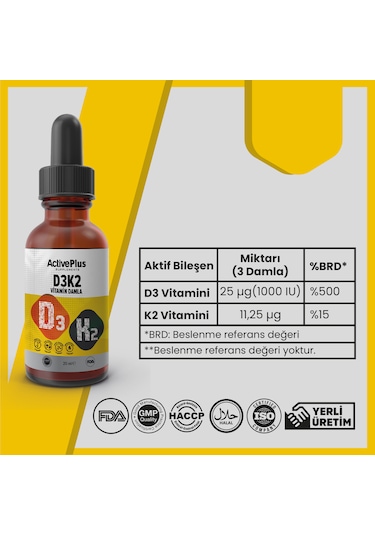 Active Plus D3k2 Vitamin Drop