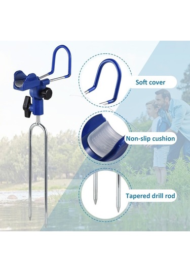 Novahub Paslanmaz Çelik Kırmızı/beyaz Balıkçılık Çubuğu Tutucu, 40x14cm, 290g