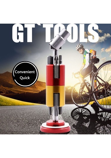 Jeemson Bisiklet İçin Orta Boş Eksenli Diş Plakası Araçları - Gizli Taşınabilir T25 Altıgen Anahtar - 21mm Ve Altı Boş Basınç Disklerine Uygun - Siyah Çok Renkli