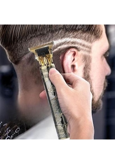 Vintage Görünümlü Güçlü 4 Farklı Başlıklı Usb Şarjlı Manuel Tıraş Makinası