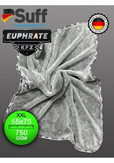 Euphrate Kfz 75x55cm Alman Üretim 750 Gsm Tank Bezi Gri-mavi Renk 1 Adet