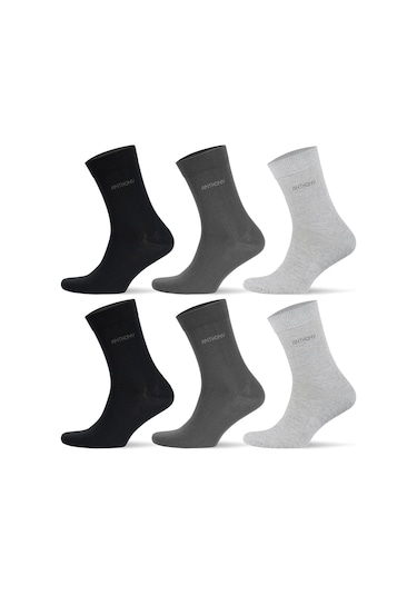 6 Çift Kutulu Bambu Premium Klasik Erkek Çorap
