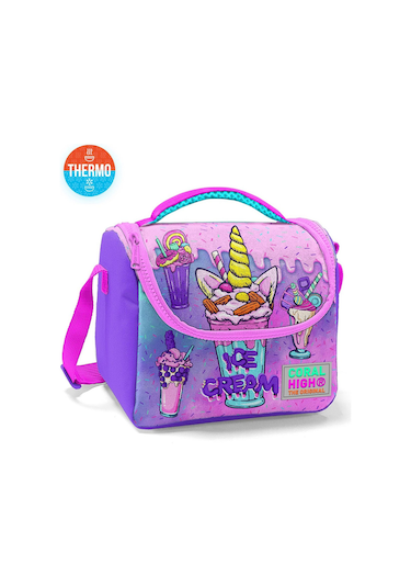 Coral High Kids Pembe Mor Milkshake Dondurma Desenli Thermo Beslenme Çantası 11749