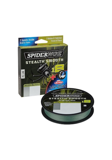Spider Wire 8 Braid & Fluorocarbon Duo Spool System 150 & 50m Moss Green/clear