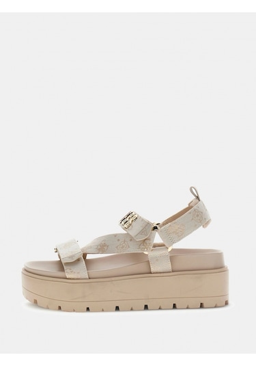 Guess Fetta Kadın Çok Renkli Sandalet Fljfttfal03-cream Çok Renkli