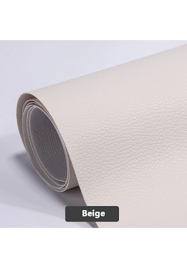 Kendinden Yapışkanlı Deri Kanepe Tamir Yama Mobilya Masa Sandalye Etiket Koltuk Beige 137x50cm