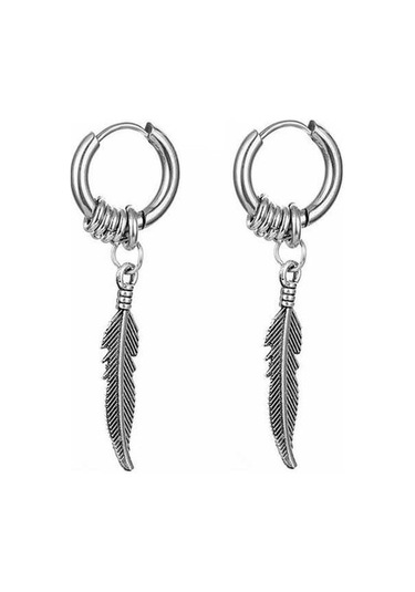 Fastbuy Gümüş Punk Yaratıcı Ok Moda Paslanmaz Çelik Hip Hop Kaya Vintage Eardrop Takı Hip Hop Trendy Çift Gümüş Kadeh Kadın Gümüş