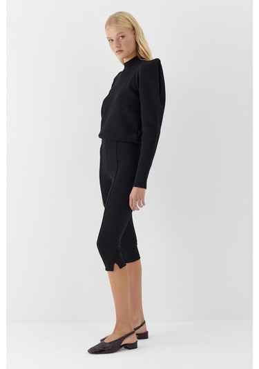 Bermuda Tayt Siyah Siyah