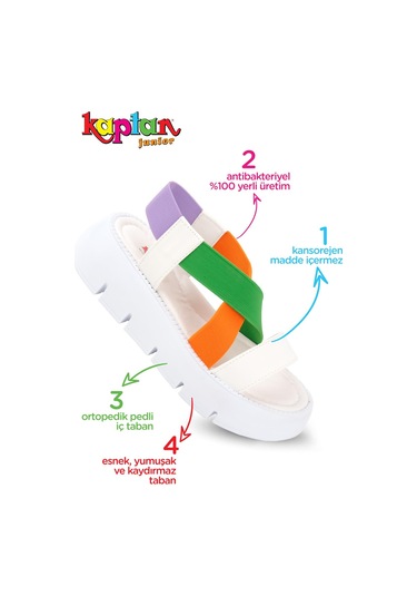 Kaptan Junior Kız Çocuk Ortopedik Ayakkabı Sandalet Poyk 505 001