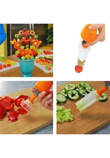 Şekillendirici Kek Meyve Makinesi Mutfak Aracı Pop Chef Gıda Dekoratör Kesici