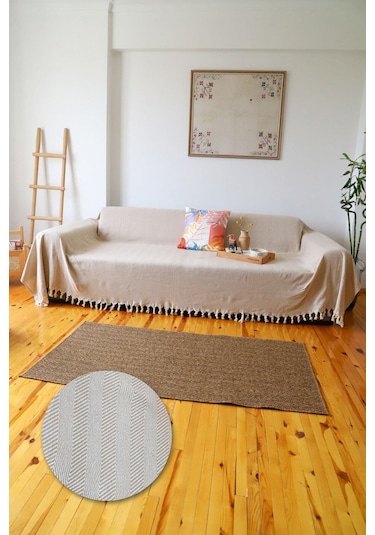 Kolları Örten Bej Battal Boy Koltuk, Çekyat Örtüsü 180x300 Cm Bej