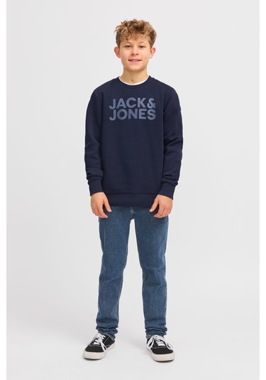 Jack & Jones Jjecorp Logo Crew Lacivert Erkek Çocuk Sweatshirt 000000000102257553 Lacivert