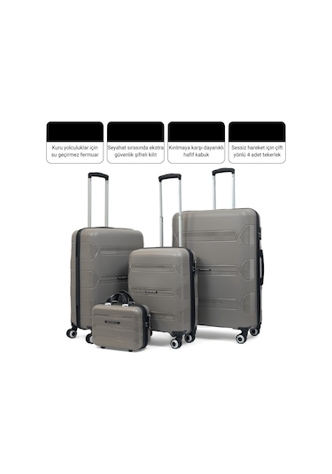 Lucas Polipropilen Kırılmaz Valiz, Orta Boy Bordo