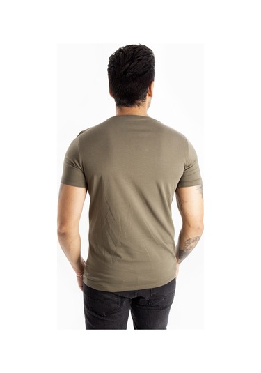 Deepsea Haki Erkek Dar Kesim Basic Tişört 1801131 Haki