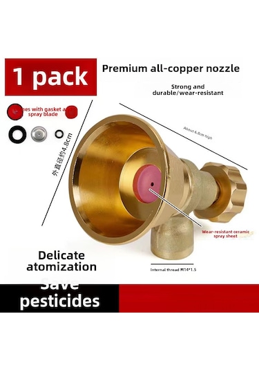 Mufunye Tarım İçin Ayarlanabilir Rüzgar Dayanıklı Bakır Seramik Sprey Ağızlıği - Yüksek Basınçlı Karbon Spiral Vantilatör Buharlayıcı