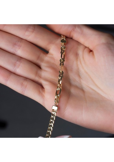 Altın Halka Bileklik BL0046 Sarı Altın