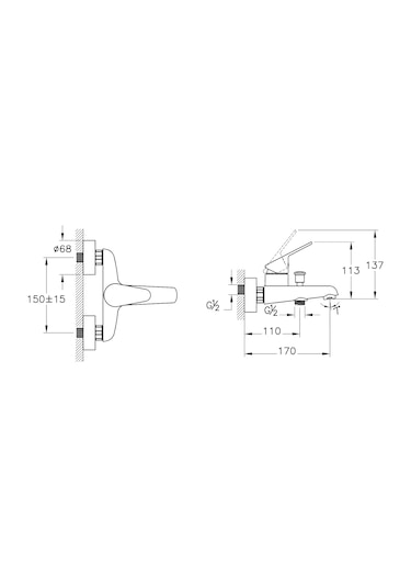 Artema Serenity A42913 Banyo Bataryası Krom