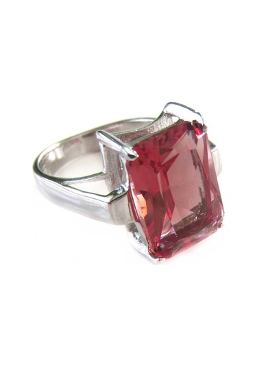 Gümüş Kare Zultanit Taşlı Kadın Yüzük