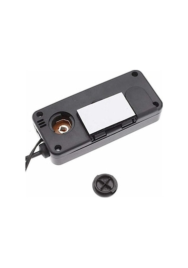 Dianziye 12v Araç İç/dis Dijital Termometre - Lcd Ekranlı Mavi Işık, Sıcaklık Ölçümü, Sigara Çakmaklı Usb, Mini Siyah Tasarım