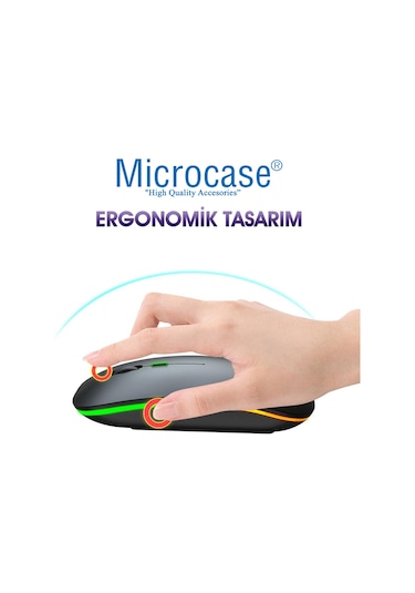 Microcase AL2767 Kablosuz Bluetooth RGB Çift Modlu Mouse