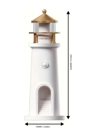 Honeybeeshop Beyaz Ay Lambası Projektör Gece Lambası Fener Dekorasyon Şarj Edilebilir Led Galaksi Projektörü Hareket Sensörlü Beyaz