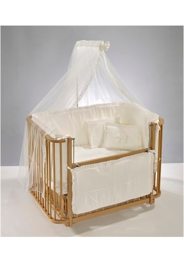 Meltem Kids Bambino Ekru Pamuklu Bebek Uyku Seti 70 x 110 CM Ekru