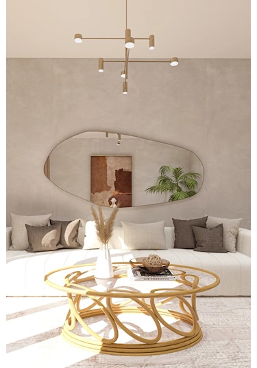 Fawdecor Amsterdam Dekoratif Duvar Aynası 50 X 100 Cm Beyaz