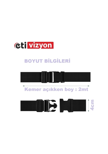 Etivizyon Valiz Bavul Emniyet Kemeri 2 Adet Kırmızı