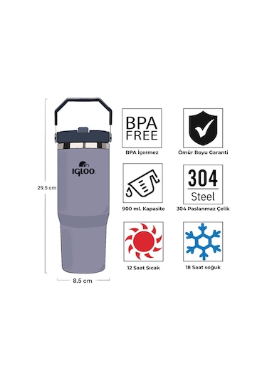 Igloo Powder Termos 900ml- Mavi-lacivert Mavi