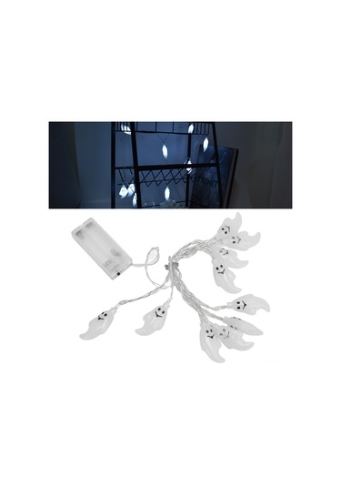 Geeroyoo Halloween Fantom Led Işık Zinciri - 1.5m 10 Işık Beyaz Işık, Ev Bahçe Parti Dekorasyonu, 2aa Pil Pil Yok Diğer