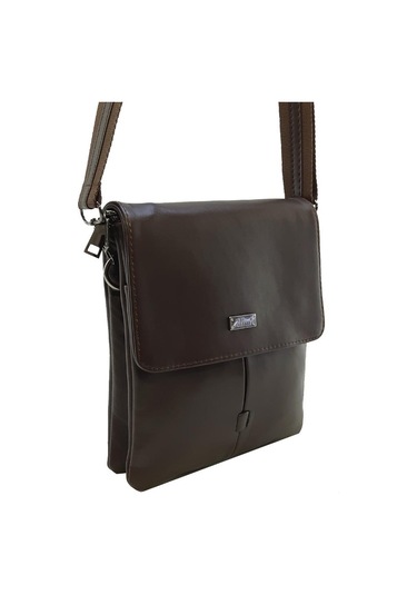 Hakiki Deri Taba Renk Erkek Postacı Çantası %100 Kuzu Derisi Kahverengi