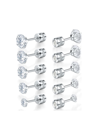 Titanyum Küpe, Hassas Kulaklar İçin Kübik Zirkonya İle Diğer Çok Renkli