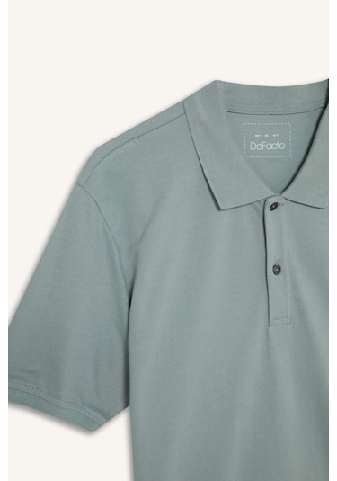 DeFacto Regular Fit Polo Yaka Kısa Kollu Basic Düz Pike Kumaş Tişört C1293AX24SPGR488 DeFacto Regular Fit Polo Yaka Kısa Kollu Basic Düz Pike Kumaş Tişört C1293AX24SPGR488