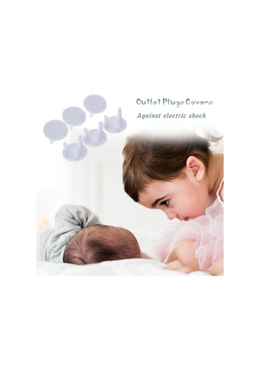 Yunboo 6 Adet Beyaz İngiliz Tipi Çocuk Elektrik Prizi Koruyucu Kapağı - Şok Engelleme Ve Güvenli Korumalı Abs Malzeme