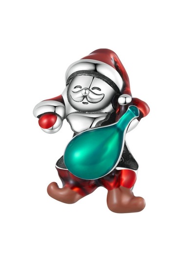 Scc2414 Noel 925 Gümüş Boncuk Dıy Boncuk Aksesuarları Çok Renkli