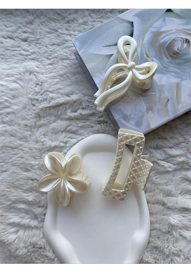 3'lü Set Fiyonk,lotus,dikdörtgen Toka 3 Çok Renkli 53798612