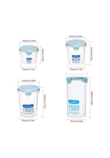 Yaleker Hava Geçirmez Pp Gıda Saklama Kabı - Kuru Gıda, Tahıl Ve Kahve Depolama Yeşil