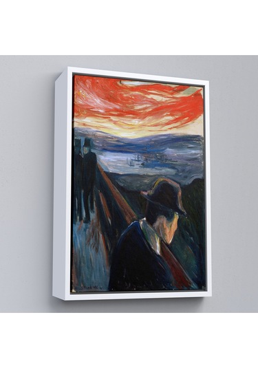 Çerçeveli Edvard Munch - Çaresizlik Tablosu - Despair-8108