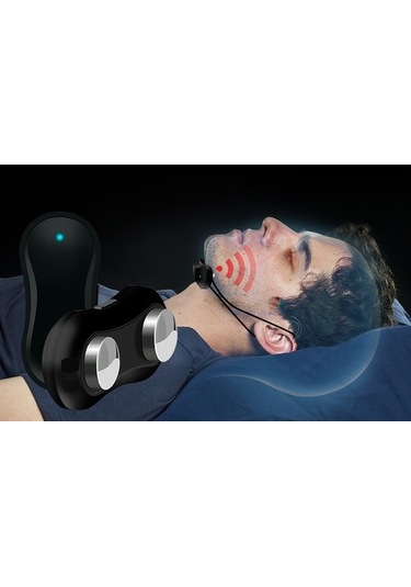 Pazly Taşınabilir Horlama Önleyici - Ems Stimülasyonlu Siyah Uyku Makinesi Siyah