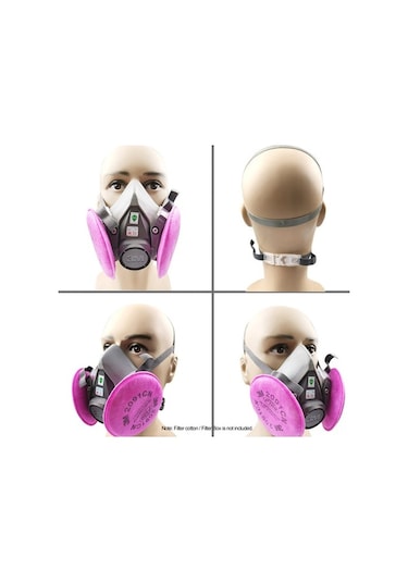 Trendooze Yüz Yüz Yarım Toz Spreyleme Solunum Sis Organik Maskesi Maske Maske Koruma Geçirmez Cihazı Boyama Anti 6200 3m Gm