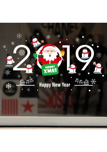 Dianziye Noel Dekorasyonu: Kaldırılabilir Pvc Duvar Sticker, Pencere/gösteri Camı Dekoru, M-122 Modeli Diğer